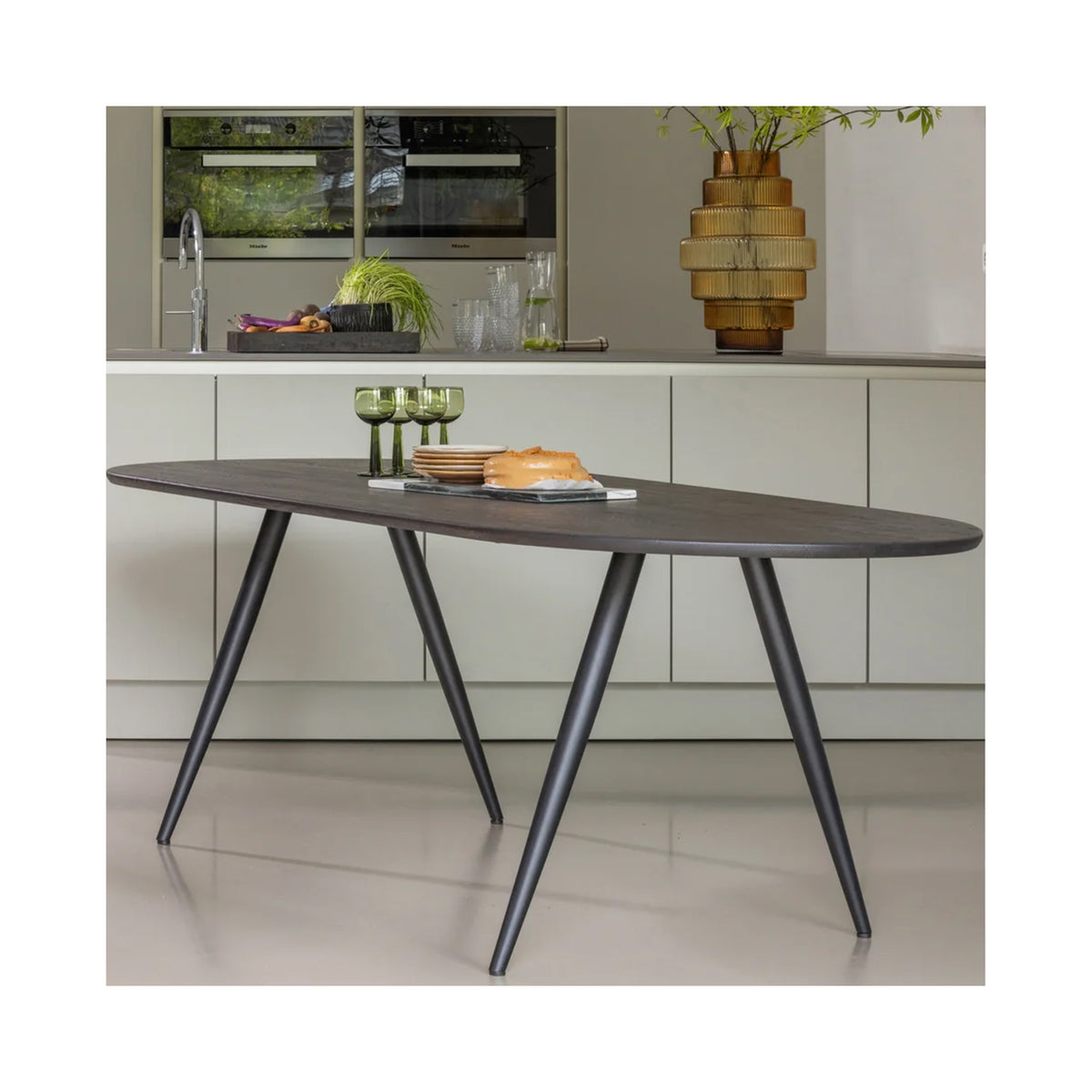 Tablo oval finger 220 x 90 cm