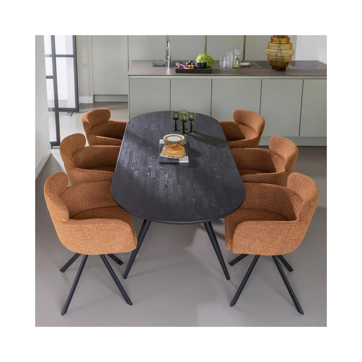 Tablo oval finger 220 x 90 cm